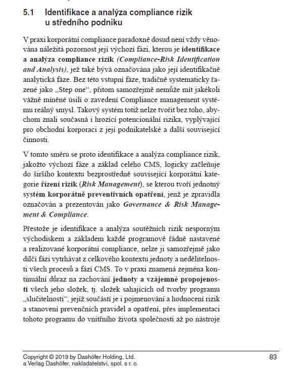 Identifikace a analza compliance rizik
